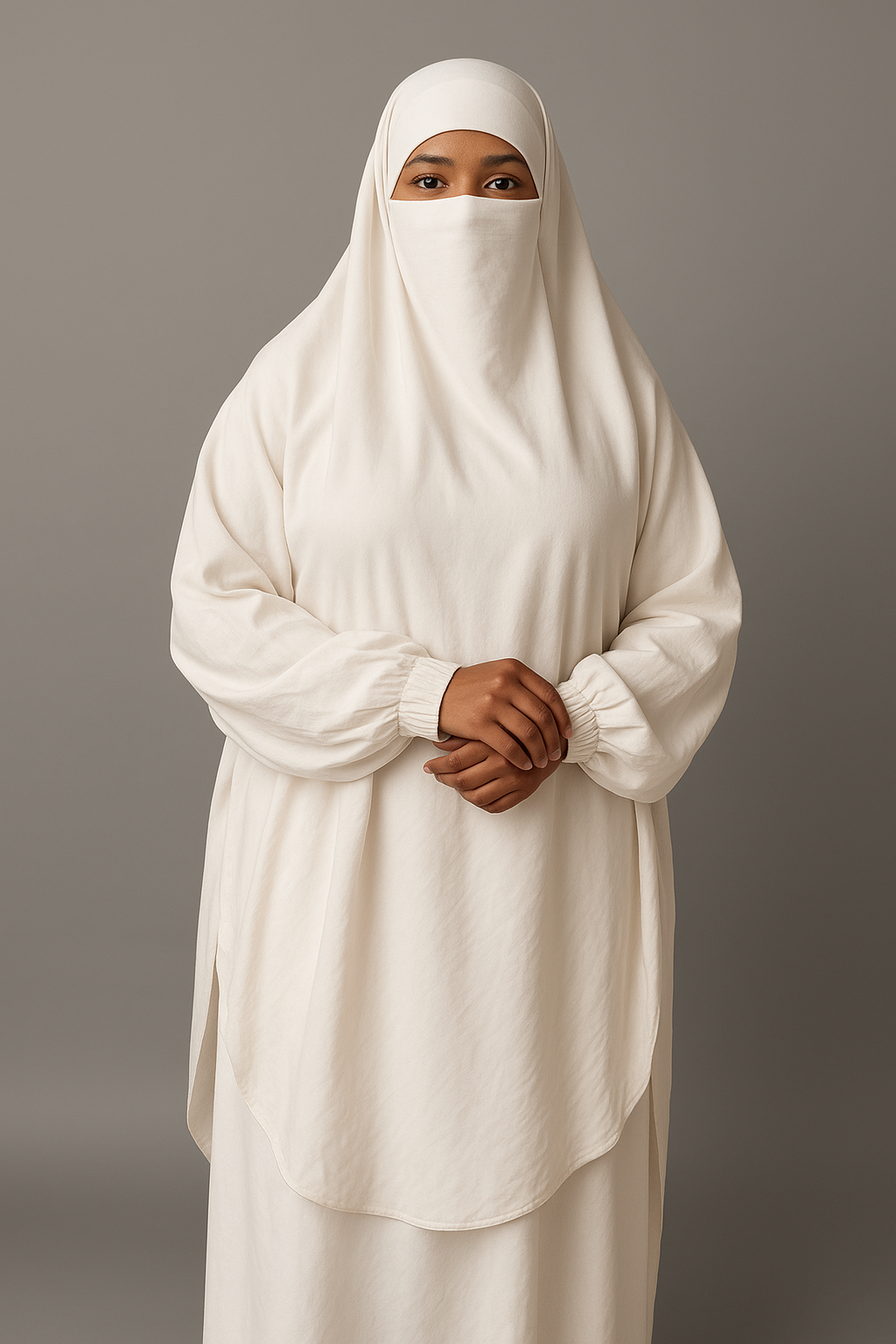 Pure Ivory One-Piece Jilbab