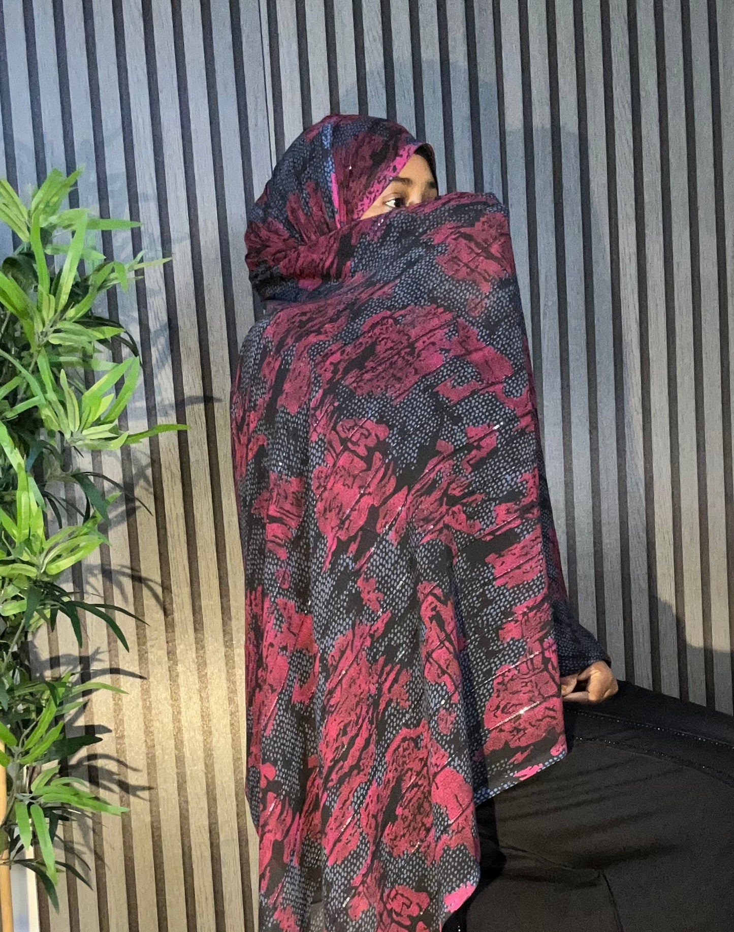 5color print scarf