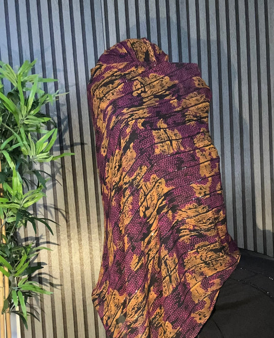 5color print scarf