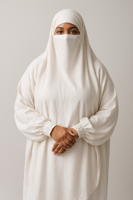 Pure Ivory One-Piece Jilbab