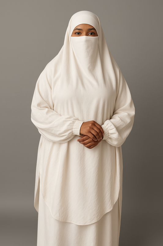 Pure Ivory One-Piece Jilbab