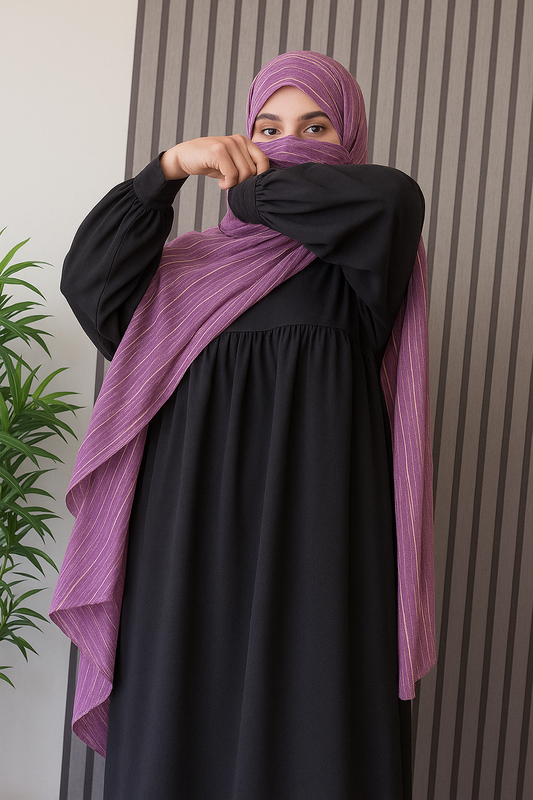 Jet Black Abaya
