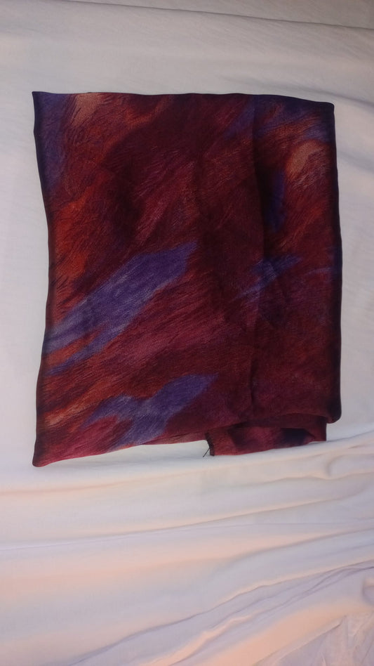 Garnet Plum Abaya & Aurora Marble Scarf Set